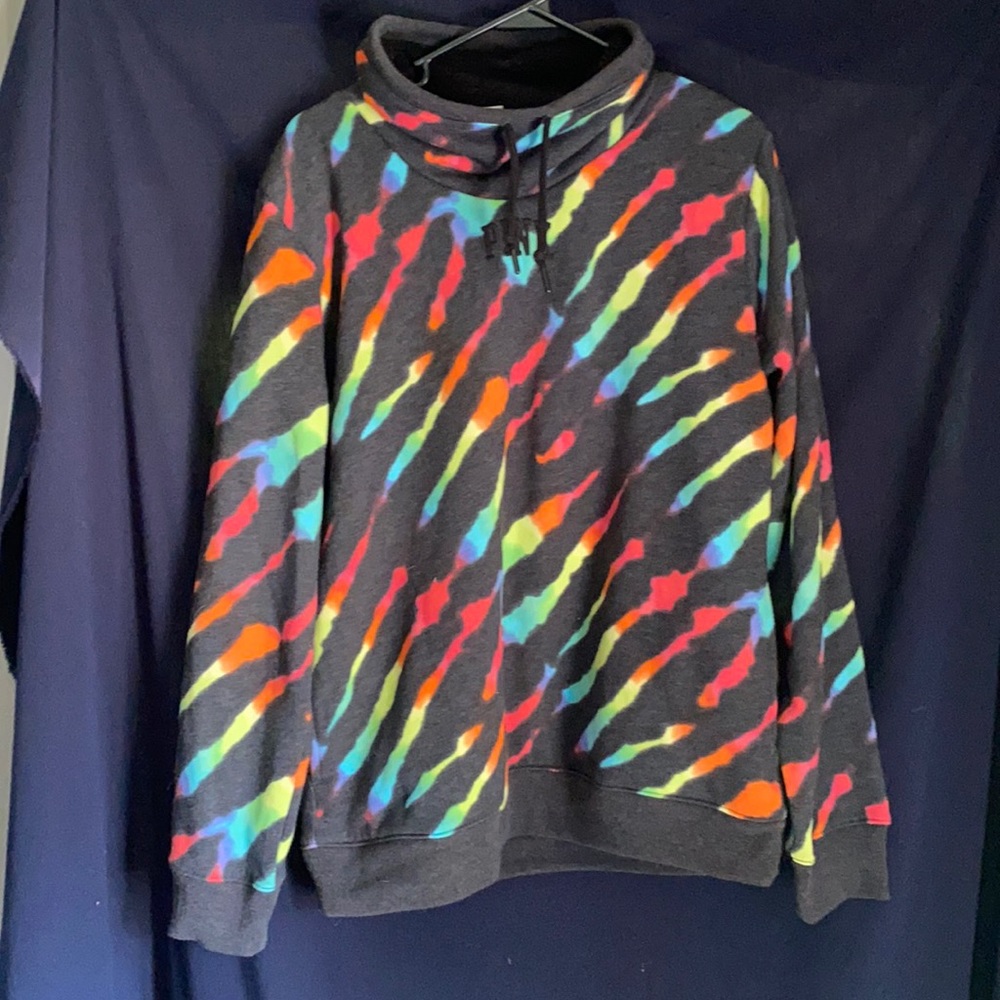 Pink Neon Tiger Striped Pull Over